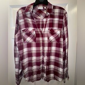 NY&Co Burgundy Flannel